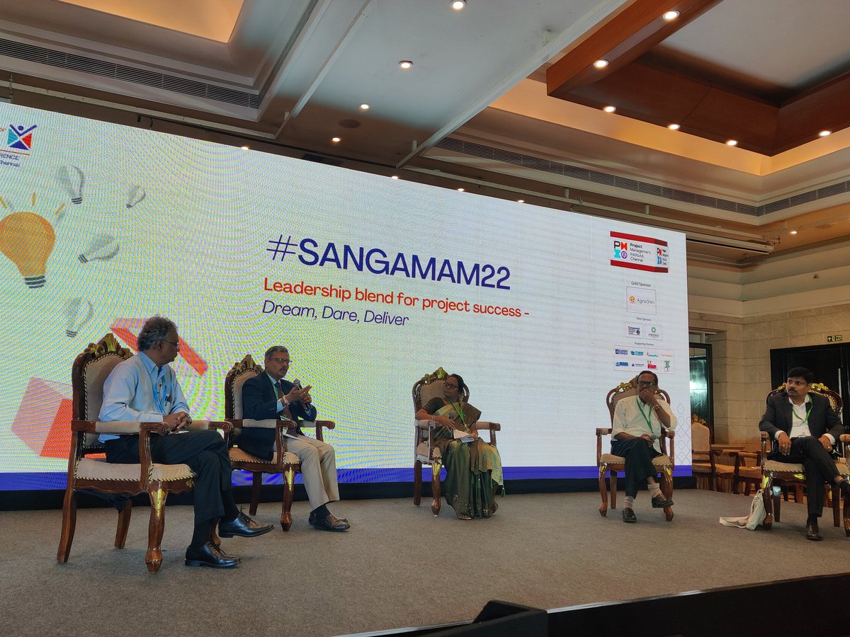 Panel discussion - Role of  leaders in Talent Management -Talent attraction, acquisition and Retention 
#SANGAMAM22 #PMOT #PMI #PMICC #PMICHENNAI #leadership <a href="/pmichennai/">PMI Chennai</a> <a href="/pminstitute/">PMI</a>