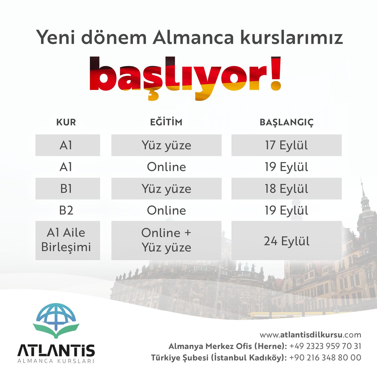 Yeni dönem Almanca kurslarımız başlıyor!

#almanca #onlinealmanca #istanbulalmanca #almanya #almanyadaüniversite #almanyadaçalışma