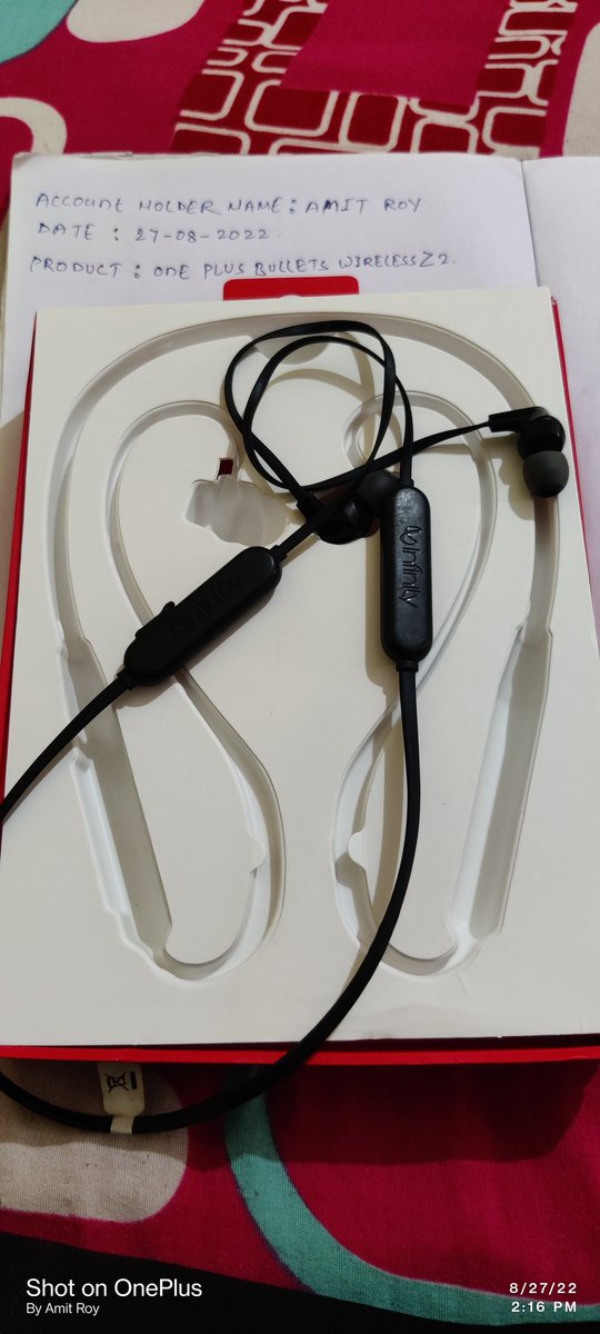 amitroy2779's tweet photo. @AmazonHelp I had ordered Oneplus bullets wireless Z2 but inside the box i received INFINITY wireless earphone. Escalated when this order under return policy. From 26Aug till date, this issue not been resolved. Now, tell me how can i'll trust you? https://t.co/yWlh9Rgjxv