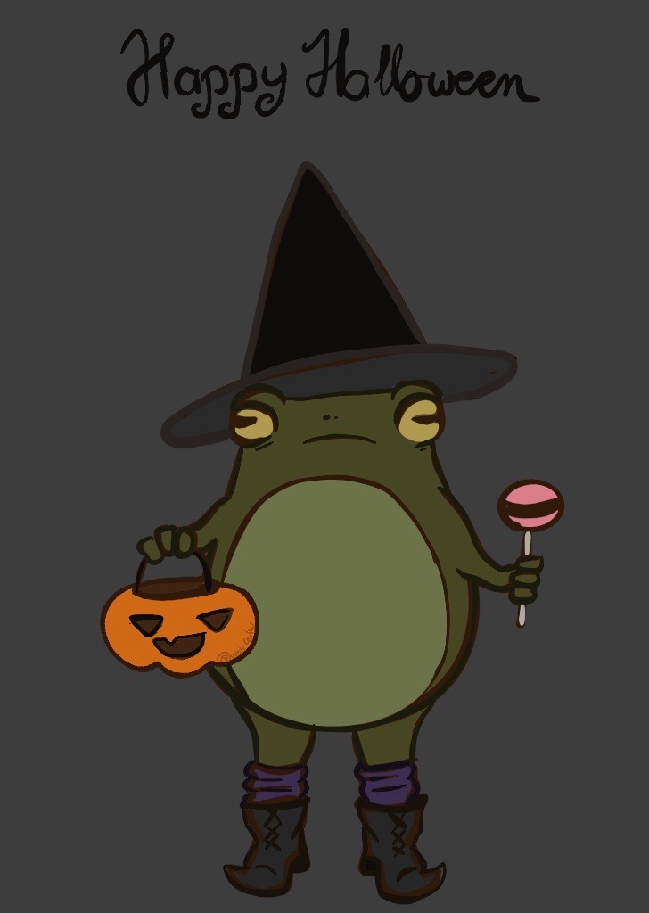 PennieCulus's tweet photo. Booo πΈπ
#pennieculus #illustration #art #drawing #painting #digitalart #digitalpainting #digitalsketch #halloween #pumpkin #pumpkinhead #π #frog #frogs #froggingawesome #froggy #frogfrogfrog #witch #witchy #magic #magical #witchythings https://t.co/td5URnqRBX