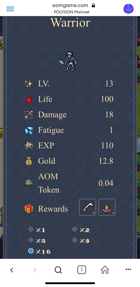 AOM_Zyolo's tweet photo. Just play it on my phone for a while!🥳
Especially hang out on the weekend~🍀

#ApprenticeOfMagic $AOM #NFTGame #Web3game #P2E #Polygongame #BlockchainGaming #F2P #NFT #Pixelart #Pixelgame #GameFi #SocialFi https://t.co/t2k979FnHt