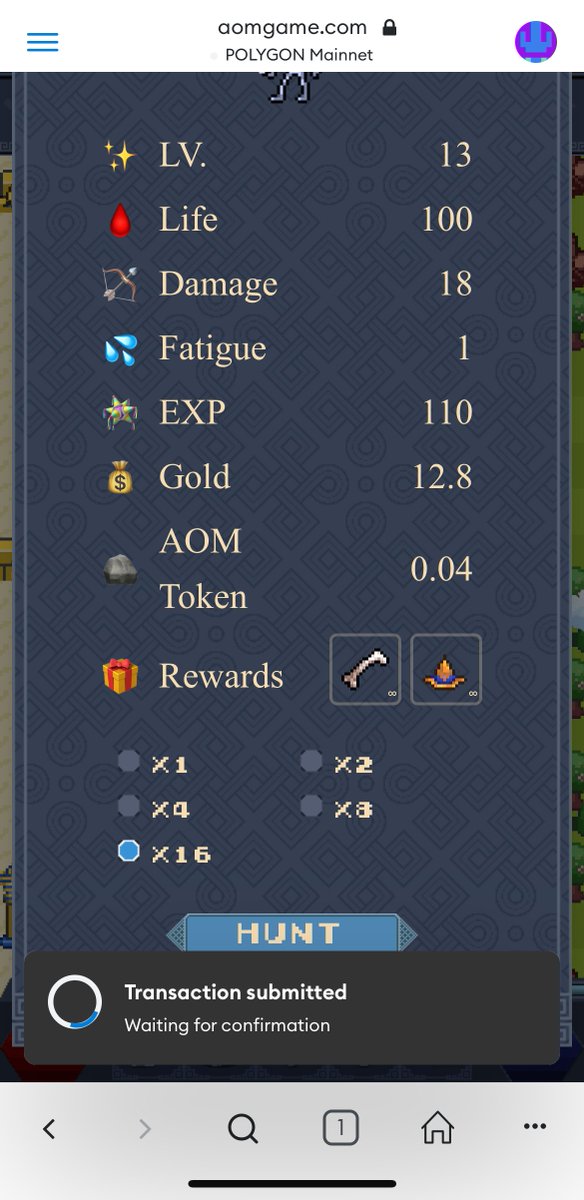 AOM_Zyolo's tweet photo. Just play it on my phone for a while!🥳
Especially hang out on the weekend~🍀

#ApprenticeOfMagic $AOM #NFTGame #Web3game #P2E #Polygongame #BlockchainGaming #F2P #NFT #Pixelart #Pixelgame #GameFi #SocialFi https://t.co/t2k979FnHt