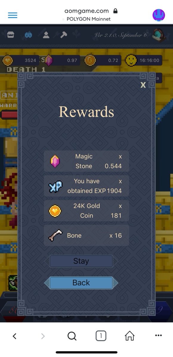 AOM_Zyolo's tweet photo. Just play it on my phone for a while!🥳
Especially hang out on the weekend~🍀

#ApprenticeOfMagic $AOM #NFTGame #Web3game #P2E #Polygongame #BlockchainGaming #F2P #NFT #Pixelart #Pixelgame #GameFi #SocialFi https://t.co/t2k979FnHt