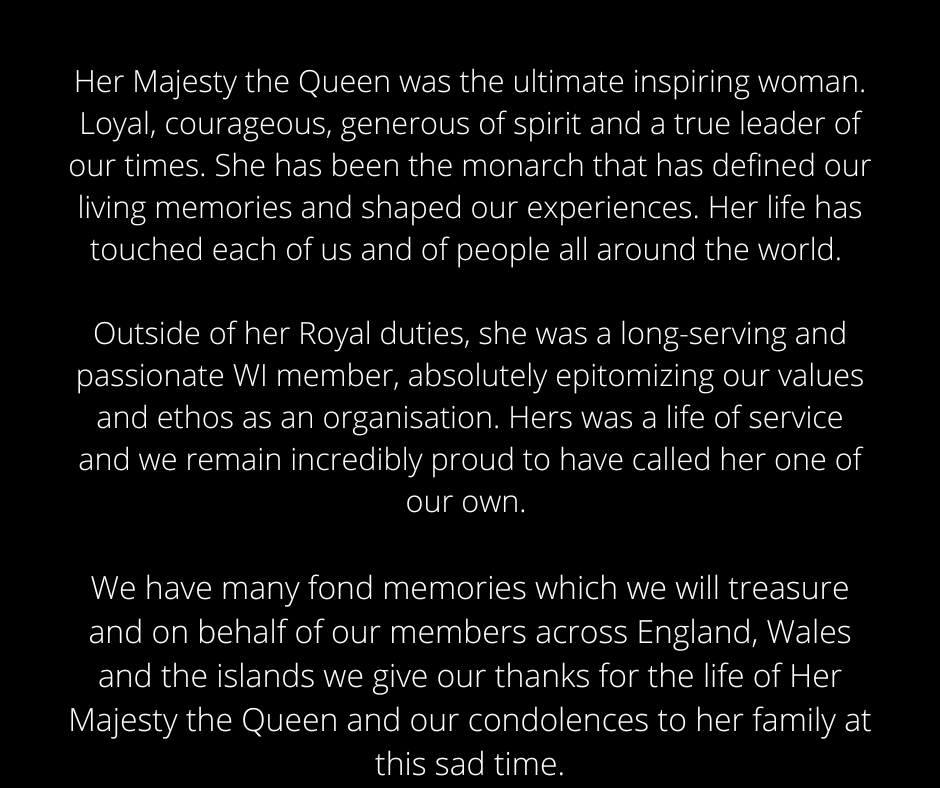 Statement from Ann Jones, NFWI Chair: