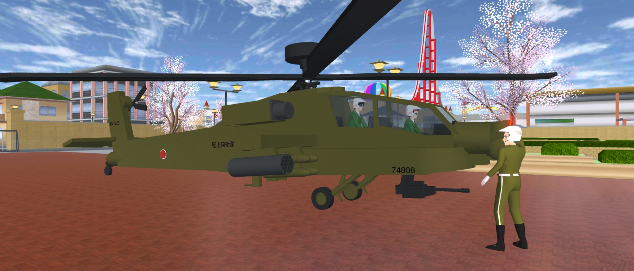 鉄鷲 Ah 64d アパッチロングボウを作ってみました アメリカの戦闘ヘリコプター Ah64aにロングボウ火器管制装置を付け従来機よりも高い性能を持つ派生型 陸上自衛隊のヘリ部隊も保有してますね 少数だけど サクラスクールシミュレーター