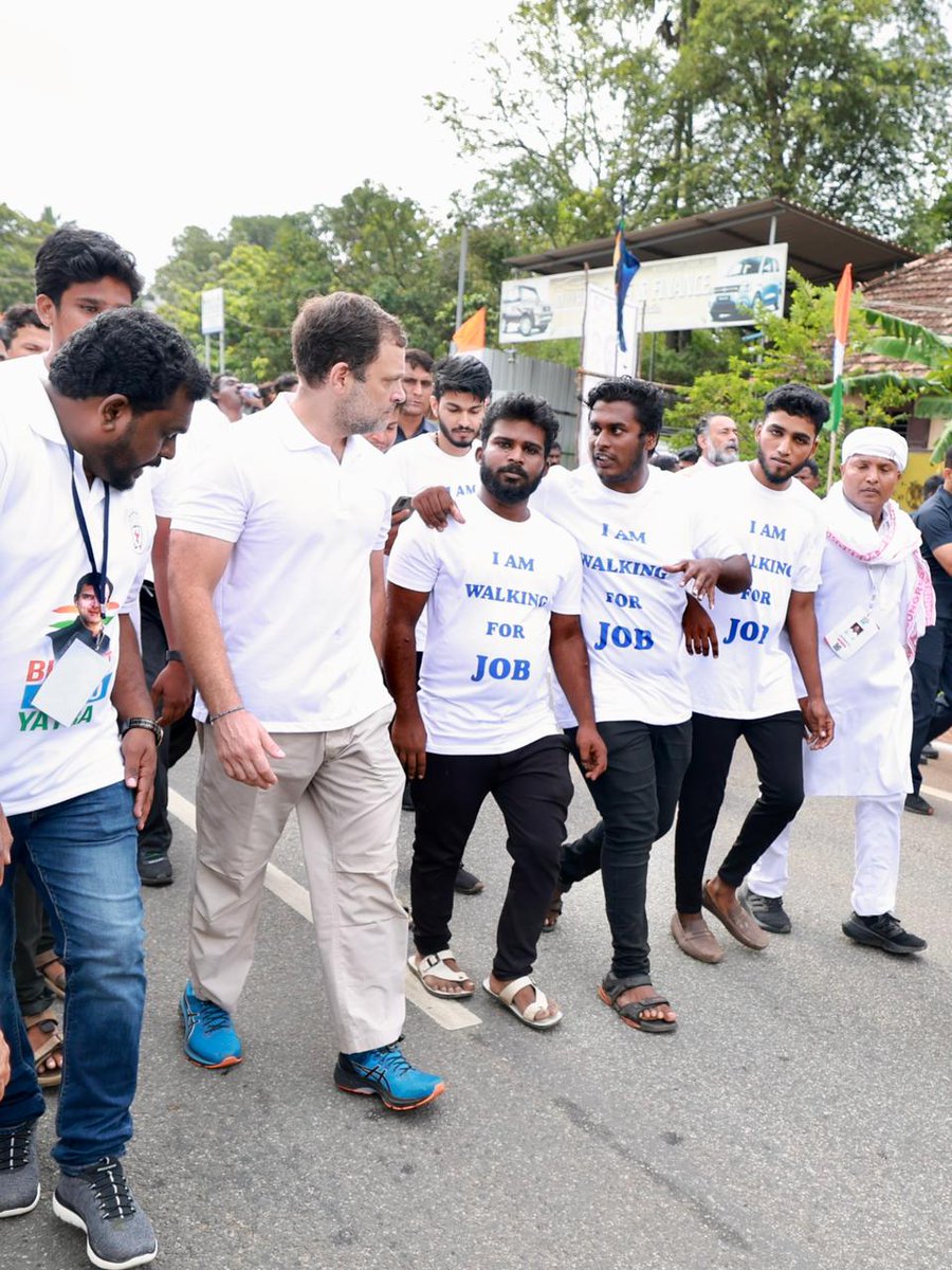 LalithMitila's tweet photo. #BharatJodoYatra focuses on setting the right standard for political discourse &amp; shifting the attention to uncontrolled inflation and record unemployment rate under the BJP rule. https://t.co/GxZw5I8ogt