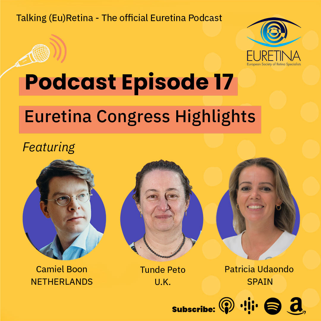 EURETINA's tweet photo. Highlights from the #Euretina2022 Congress in Hamburg   - NEW EPISODE of Talking of EURETINA!
Fresh from an incredible event in Hamburg tune in to hear our speakers highlights of the congress. 
Listen Here: https://t.co/aqilCeyWk9
#ophthalmology #retina @YoungRetina https://t.co/dqnO72ecJN