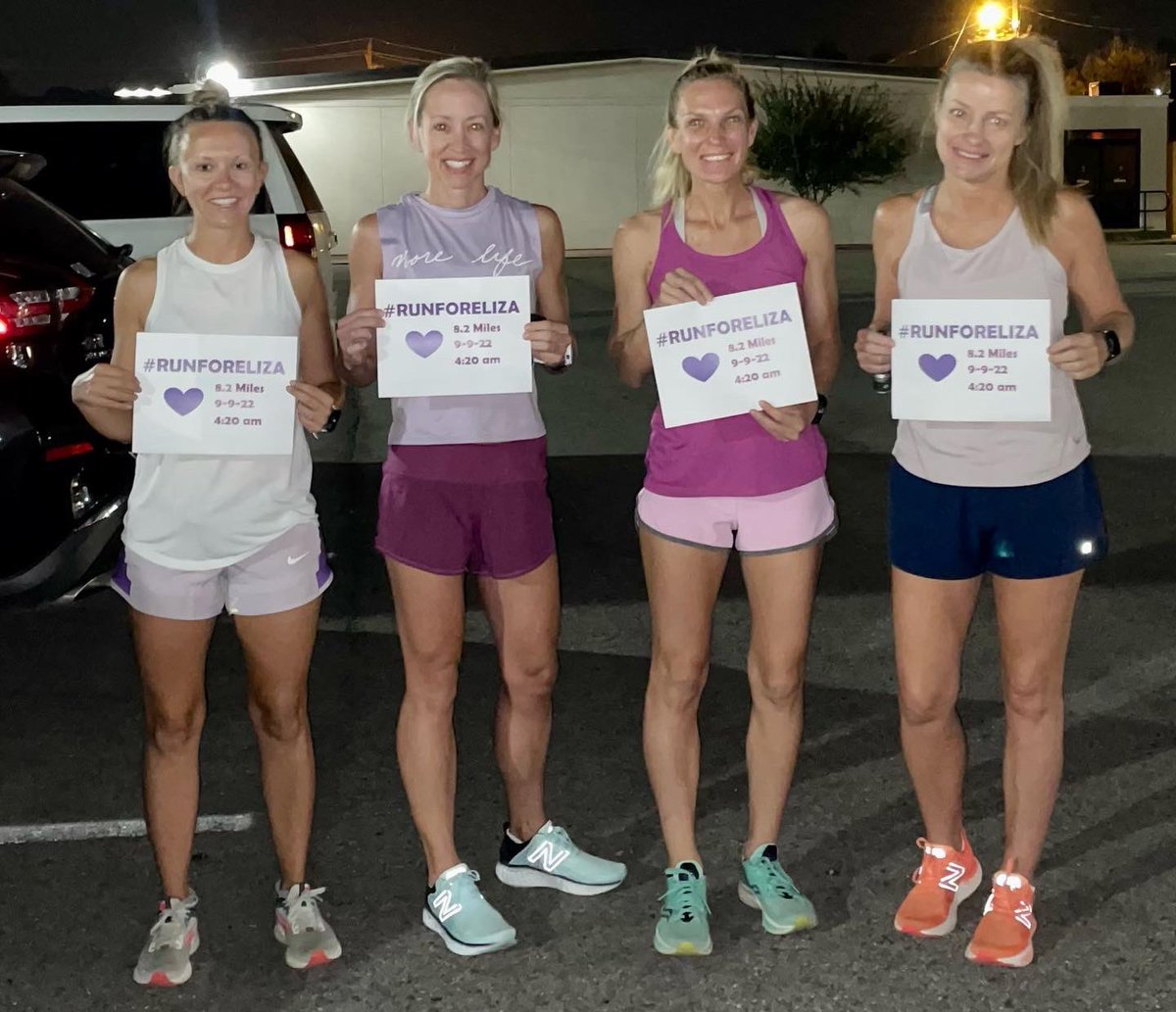 BeckyAmes2's tweet photo. #finishelizasrun #runforliza @ 4:20 a.m. - 8.20 miles. https://t.co/NWkFKZwlmg