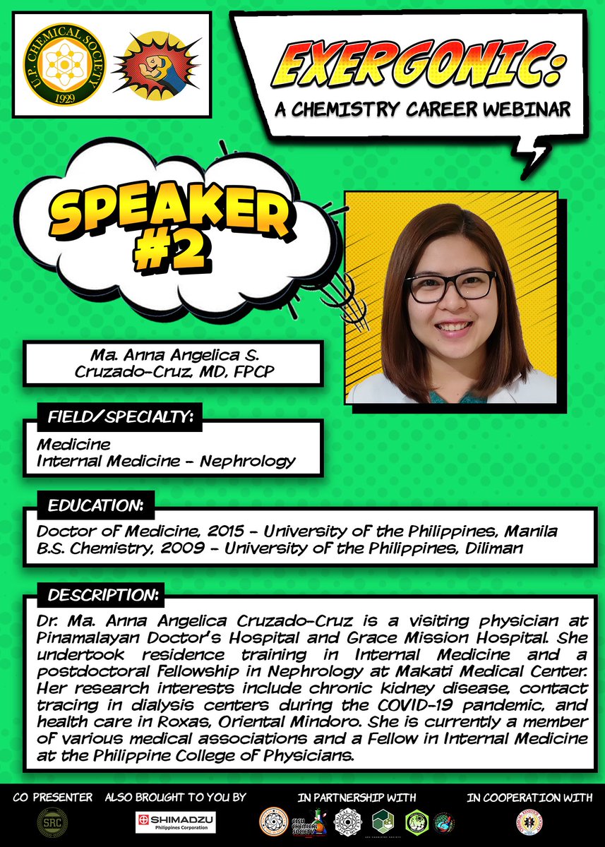 upchemsoc's tweet photo. Chemists? Heroes. 

We have invited special guests, inspiring experts that would surely leave a mark on your lives. 

See you on Zoom and FB Live on September 10 at 2:00 PM - 5:15 PM!

#Chemicon
#ChemSoc93
#ComiCS93
#ChemSocSarapKapiling https://t.co/hbSgVuQx3G