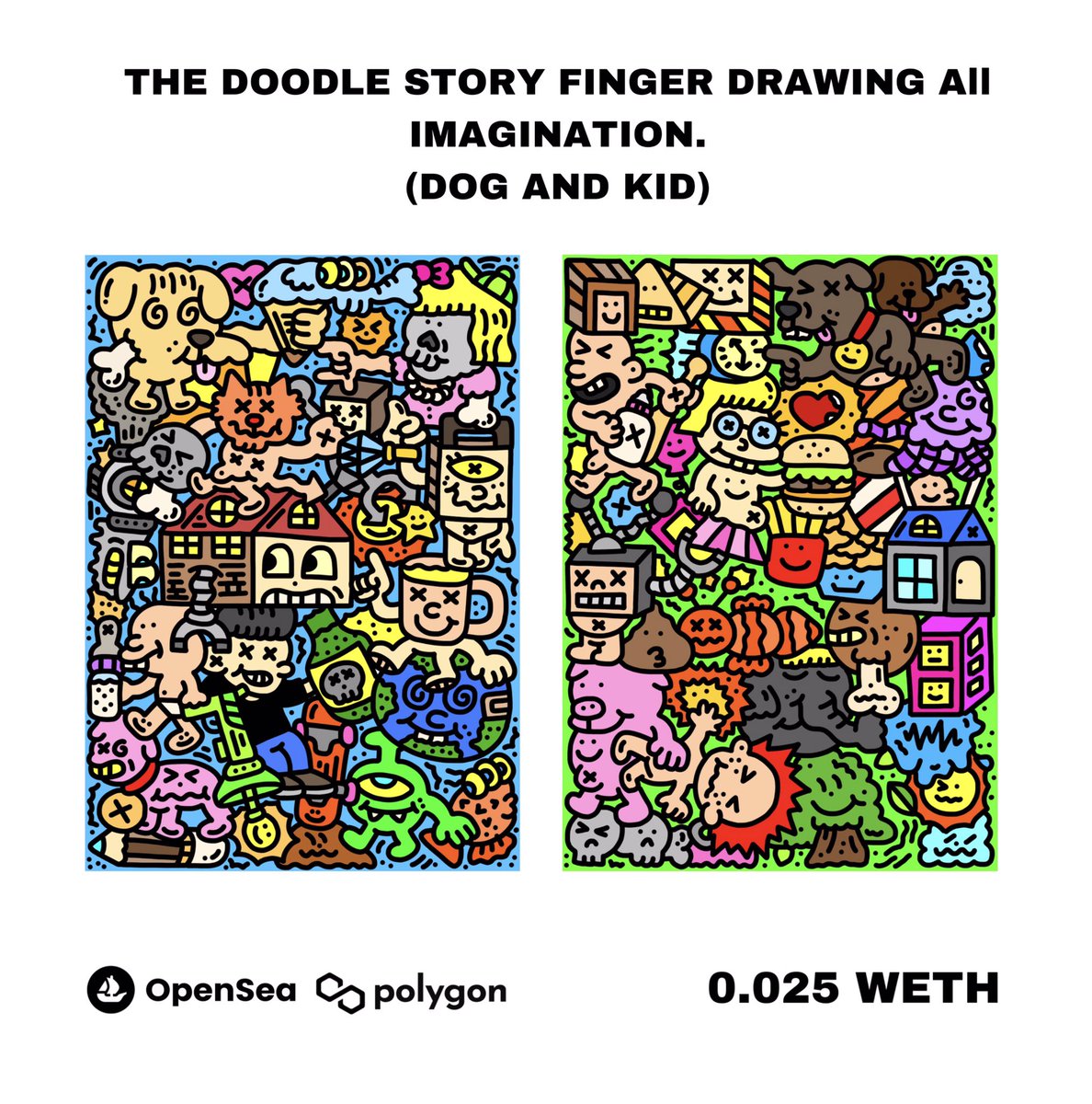 The Doodle Story Finger Drawing All Imagination. My Doodle Artwork Were Sketched By My Finger Every Single Pieces.Available on Polygon 0.025 WETH opensea.io/collection/the… #NFTCommunity #NFTCollector #Polygon #Doodle #NFTTHAILAND #NFTdrop #NFTJapan