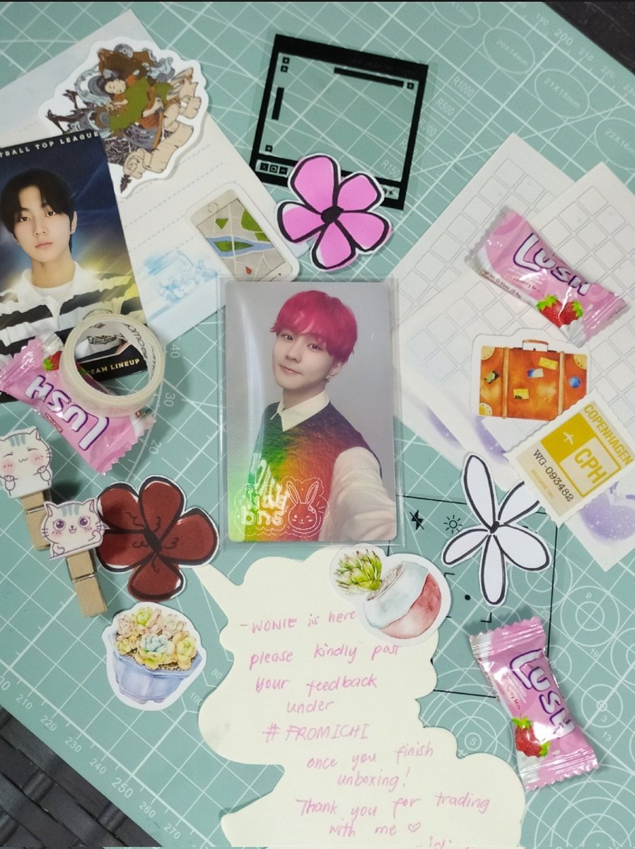Liasbns's tweet photo. ⋆。˚ ☁︎ love mail #fromichi ˚。⋆。
~ Hii @ichitrades! Thank you so much for trading with me and for the vv secure packaging ^^ wonie arrived safely and also thank you for these freebies !♡
⋆。˚ #liastrades ☁︎ #liasmails ˚。⋆。 https://t.co/NM1FSwXLWS