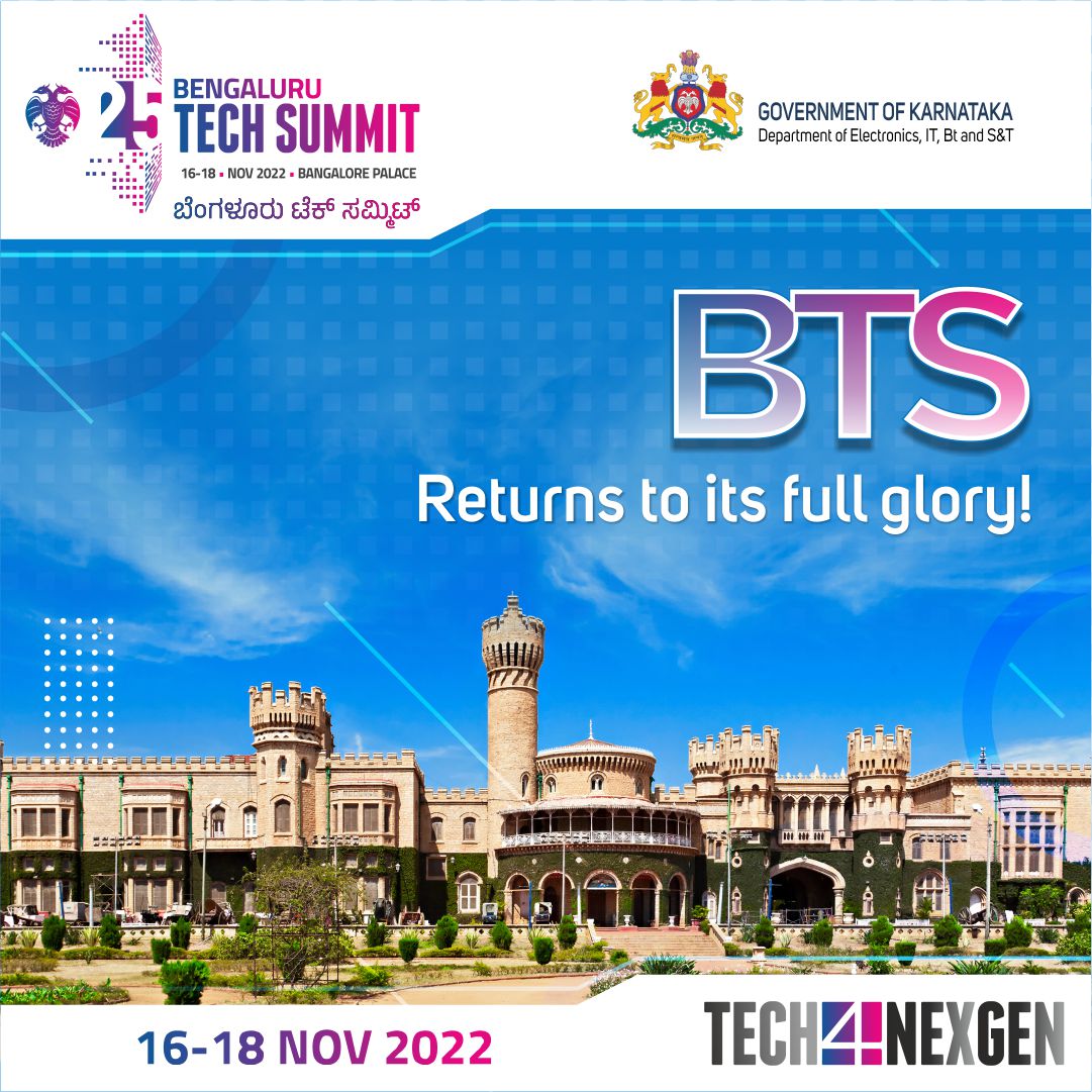 blrtechsummit's tweet photo. Last 2 years BTS was held in a hybrid format. This year however BTS 2022 promises to revive that spirit of physical event where you meet your community face-to-face. It will indeed be a charged atmosphere yet again! Register Now at https://t.co/3DmdpZP0ho

#BTS2022 #Tech4NexGen https://t.co/1O9avti0Pm