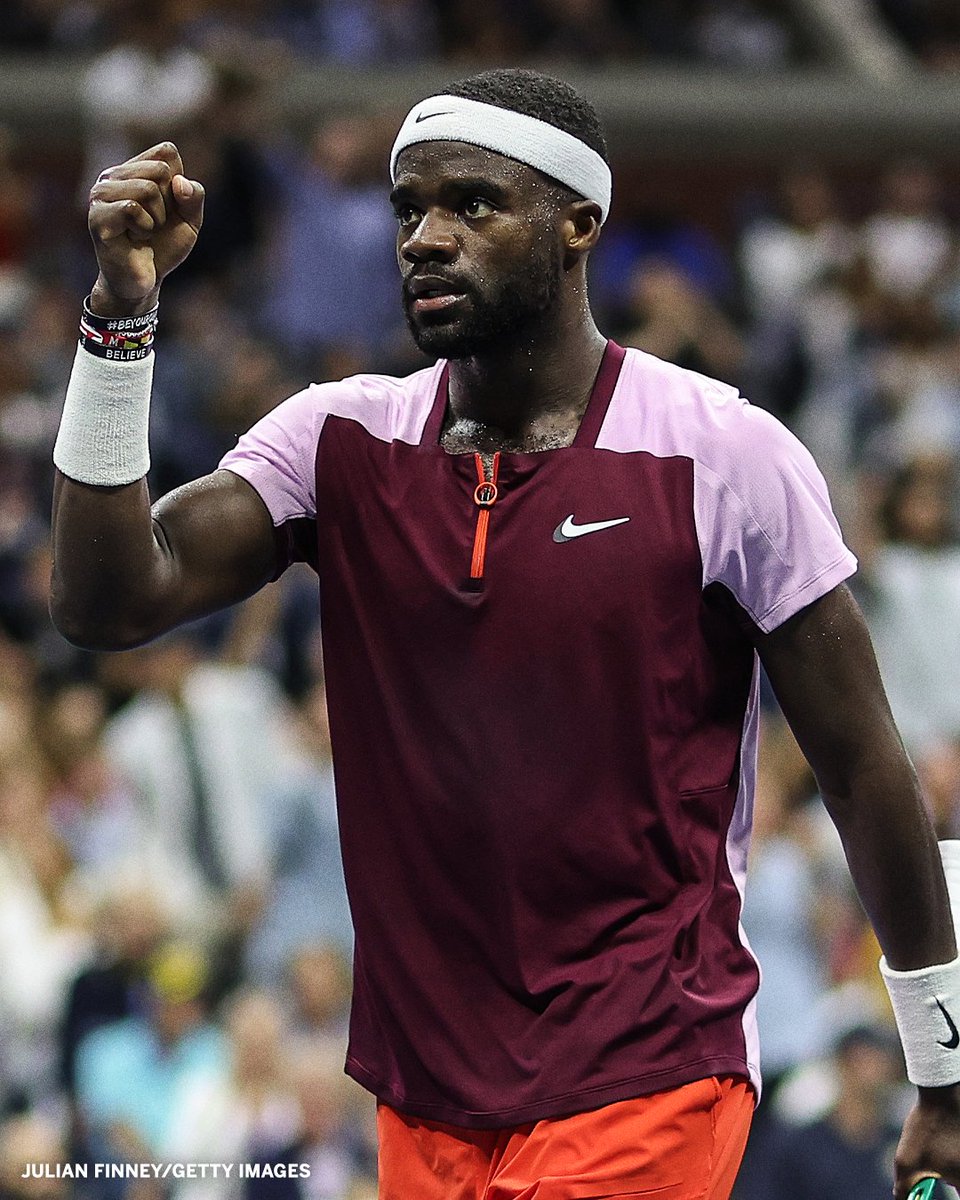 espn's tweet photo. What a run for Frances Tiafoe 🙌

➤ First Black American man to reach semifinals since Arthur Ashe
➤ First man to win 8 tiebreakers in a single US Open since 1970
➤ Last American standing

@FTiafoe | #USOpen https://t.co/3SOSuqV8Fm