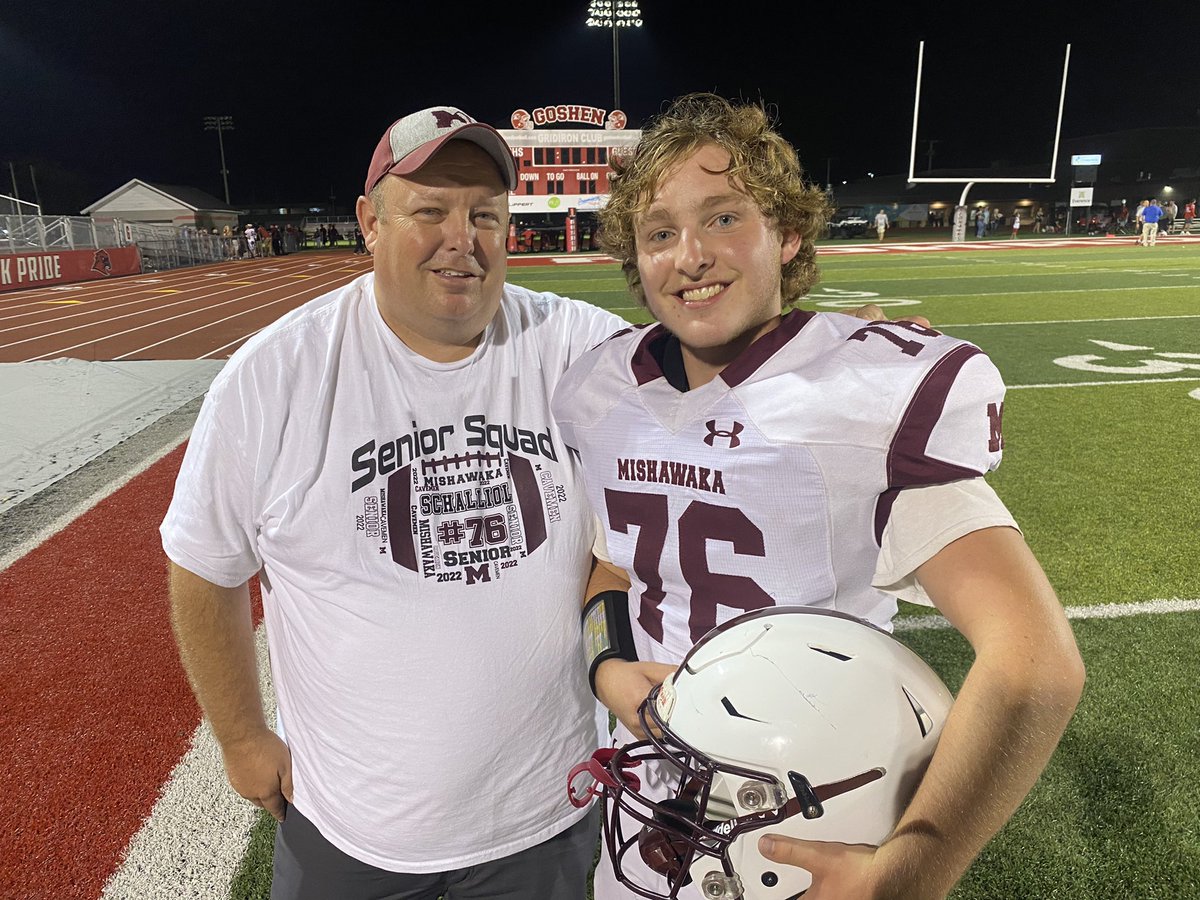 Picture of Mishawaka Pride!  Senior Will Schalliol after scoring his first career TD!!