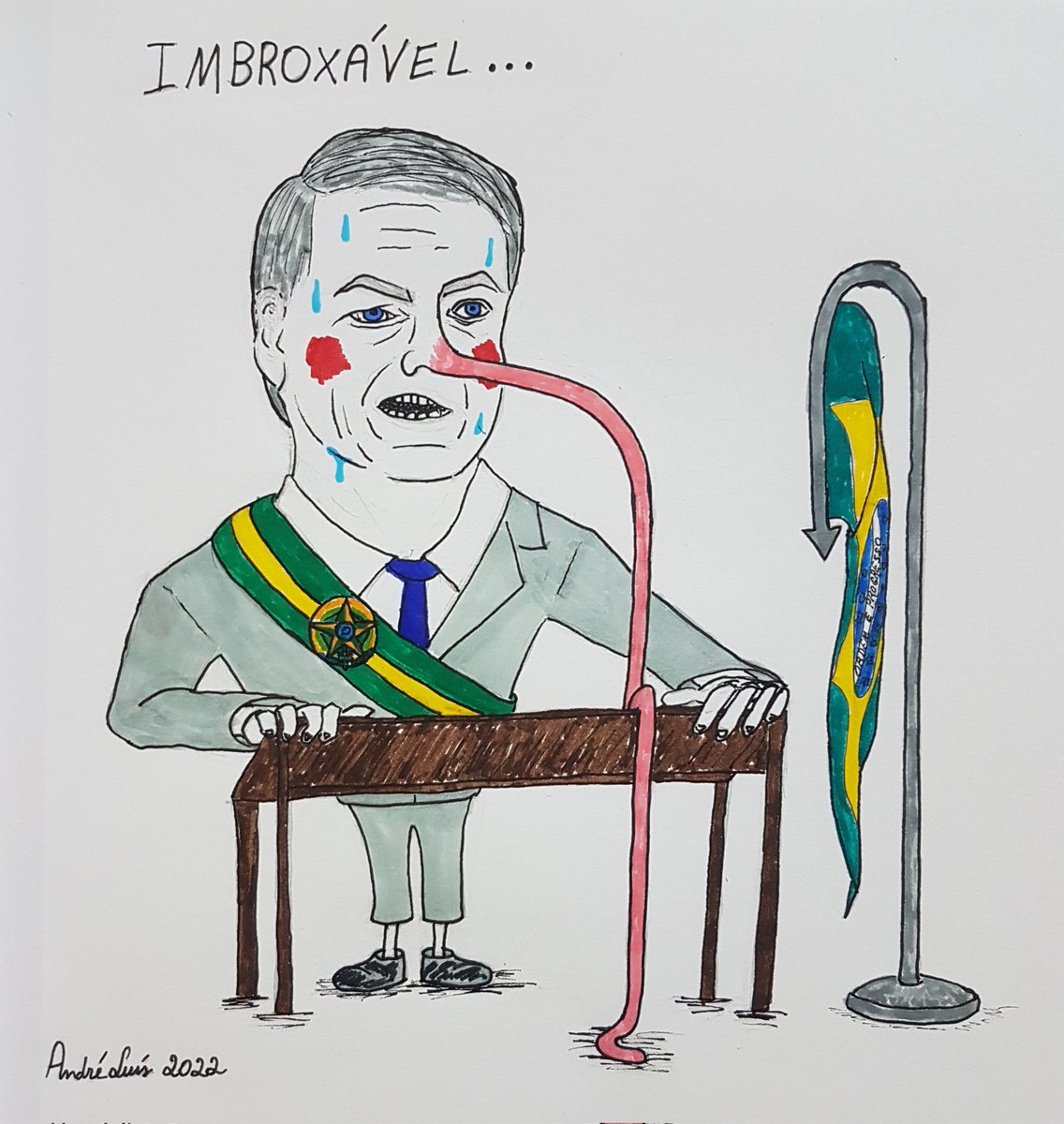 dedeluisfsd's tweet photo. Charge do imbroxável. #imbroxável #imbrochável #charge #presidente #presidentebolsonaro https://t.co/GLTXVDOLKg