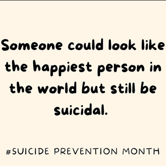 Davyson11's tweet photo. Today Is World Suicide Prevention Day 🎗️ https://t.co/VV2FxGeUtE