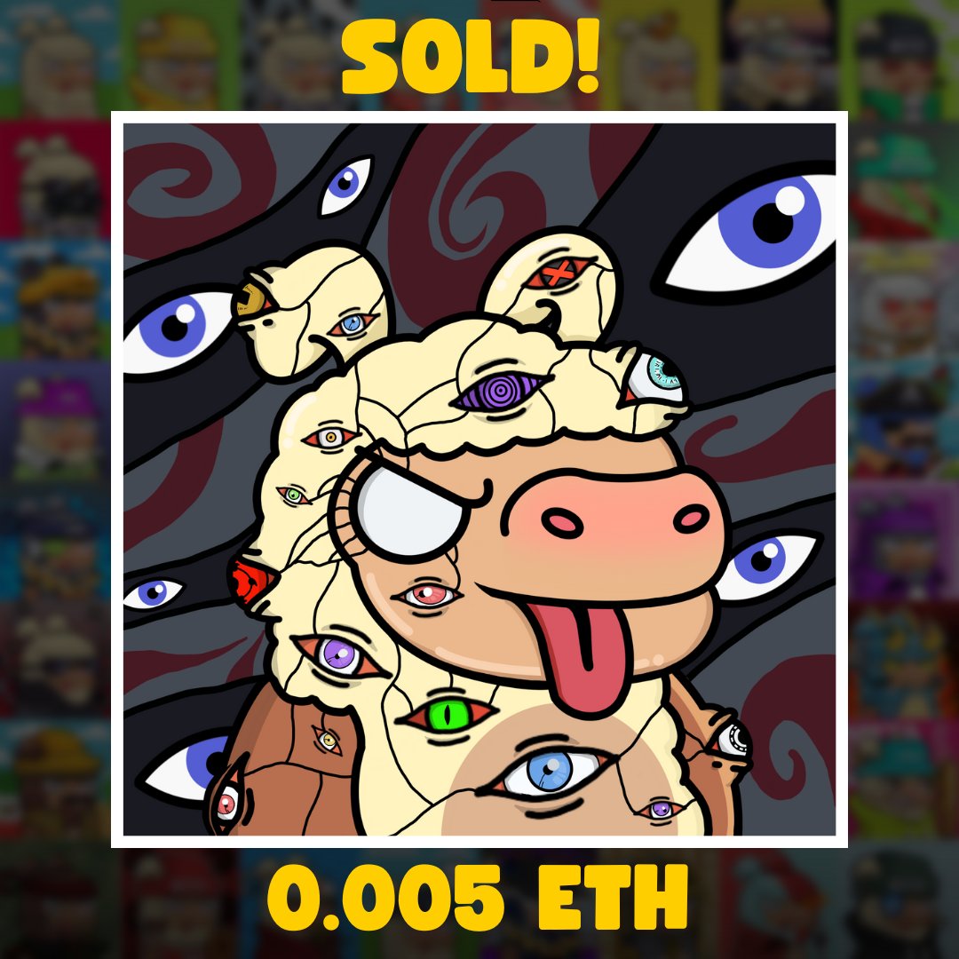 🌟SOS TOONZ #04 SOLD!🐑
🔸SOLD: 1/6

Thanks to
BLesko for adopting our Sheep✨

🔗Collection:
opensea.io/collection/she…

#nft #nfts #nftartist #nftcommunity #nftcollector #nftdrop #artworld #nftart #nftgallery #nftcollectibles #nftcollectors #nftartwork #nftnews #nftinvestor