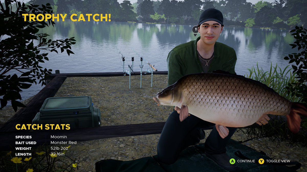 KanesFishing's tweet photo. Named Common Carp Trophy Catch/Boss on Fishing Sim World Pro Tour.
#FishingSimWorld #FishingSimWorldProTour #Moomin https://t.co/LoSXShTAUV
