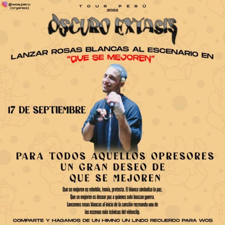 MageMemecoin's tweet photo. #wos #fanaction #perú #plazaarena #oscuroextasis #quesemejoren wos en concierto https://t.co/tpws0sNdIc