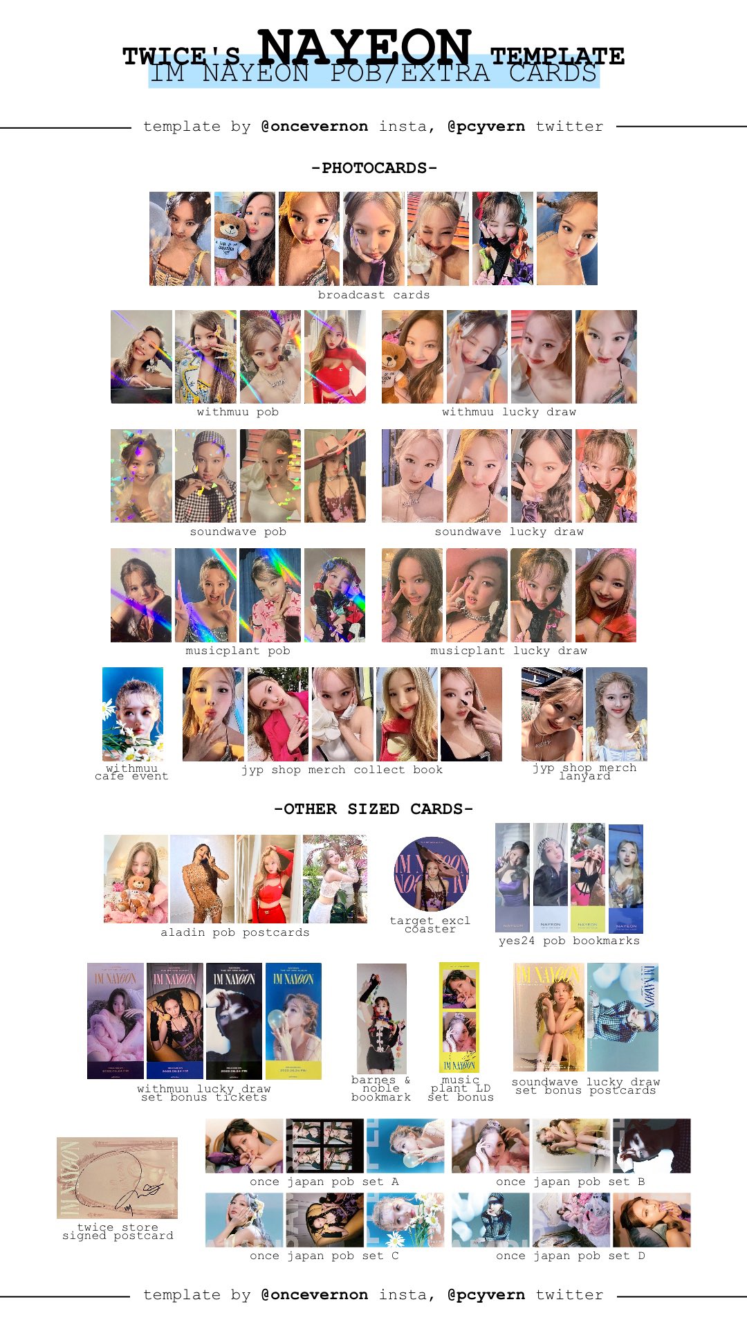 IM NAYEON ラキドロ IM NAYEON LUCKY DRAW 4 PHOTO CARDS IM NAYEON ラキドロ TWICE Nayeon