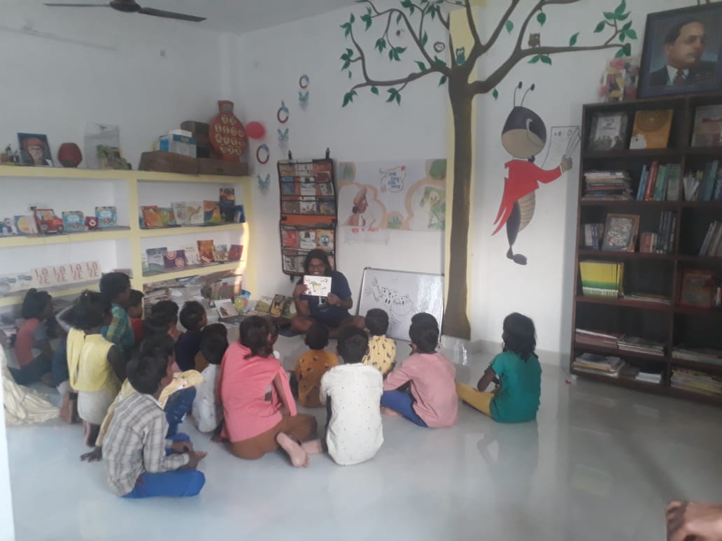 Thank you @prathambooks ,Village
Library Organised story session, our library members got an opportunity to come together, total 151 children enjoyed story listening to these stories in two days.Stories were:1. Croak 2. Beauty is missing
#FreeLibraryMovement #VillageLibrary