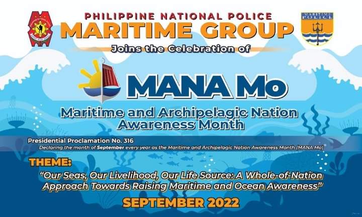 rmuarmmmg's tweet photo. Maritime and Archipelagic Nation Awareness Month 2022

#WeServeandProtect
#LifeIsBeautiful
#KaligtasanNyoSagotKo
#TulongTulongTayo
#MKKequalsK
#PNPKakampiMo 
#TeamPNP https://t.co/0IfID8aAt8