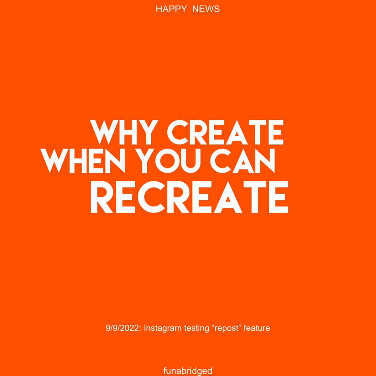 funabridged's tweet photo. Why create? #instagram #funabridged https://t.co/zC9737ZSyl