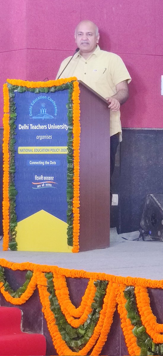 "Connecting the Dots is important to ascertain effective implementation of NEP 2020."
observed our Education Minister <a href="/msisodia/">Manish Sisodia</a>, while giving his opening remarks at <a href="/delhieduconfer1/">delhieduconference</a>.

A perfect stage is set for us to implement the policy across our schools.