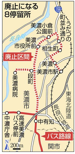 岐阜バスの高速名古屋関美濃線、8停留所廃止 終点「中濃庁舎」に https://t.co/tuKNjt6J4y 