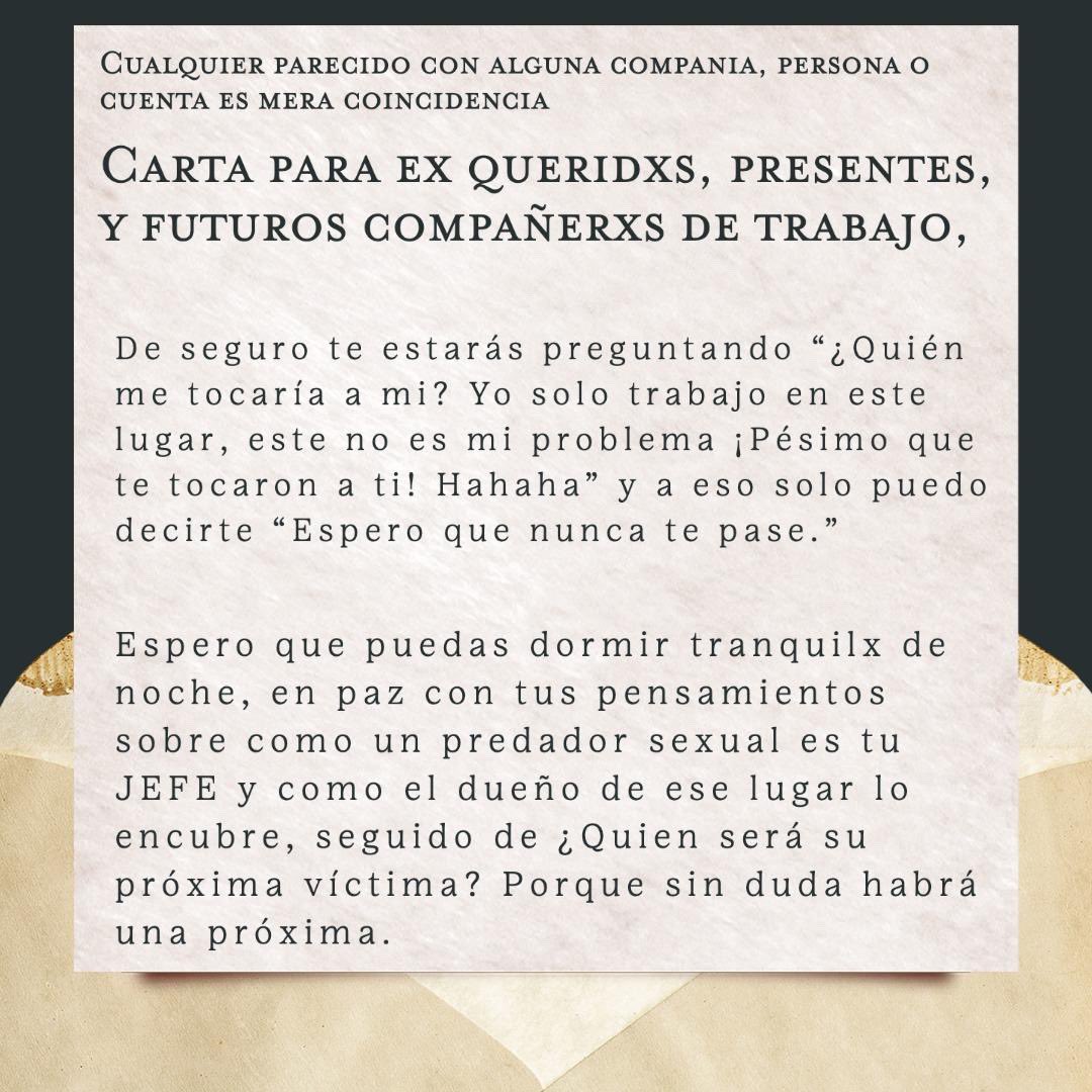 Marianne_con_n's tweet photo. No fue suficiente despedir a la victima y proteger al abusador. Ahora @HyperBeard prefiere hacer una declaración llamando a la víctima mentirosa y cambiando la historia. @aldo_turati debe pagar por sus acciones y personalmente ninguna mujer o negocio debe trabajar con la empresa. https://t.co/MDpcu9j8XZ