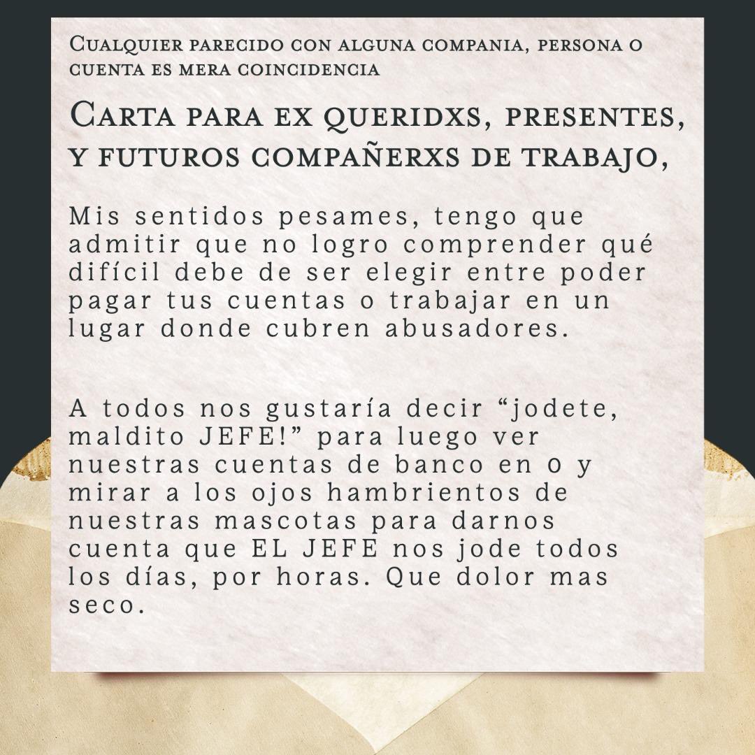 Marianne_con_n's tweet photo. No fue suficiente despedir a la victima y proteger al abusador. Ahora @HyperBeard prefiere hacer una declaración llamando a la víctima mentirosa y cambiando la historia. @aldo_turati debe pagar por sus acciones y personalmente ninguna mujer o negocio debe trabajar con la empresa. https://t.co/MDpcu9j8XZ