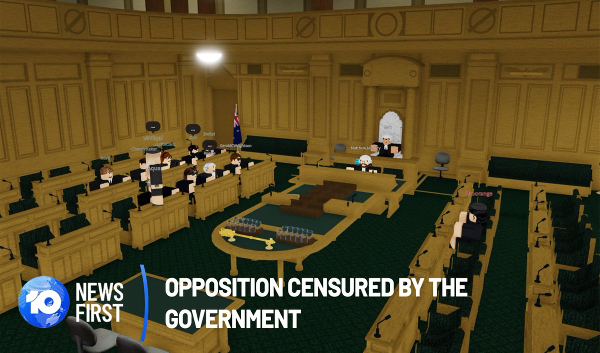 CRUMBLING OPPOSITION: The opposition continues its streak with one MP in attendance with the occasional MP attending late into the session.

The opposition was also censured in the parliamentary session.

#10rblx | 🇳🇿