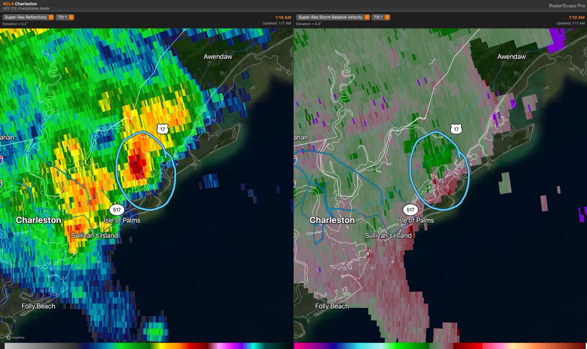 Charleston Weather on Twitter "Rotation near Isle of Palms is looking