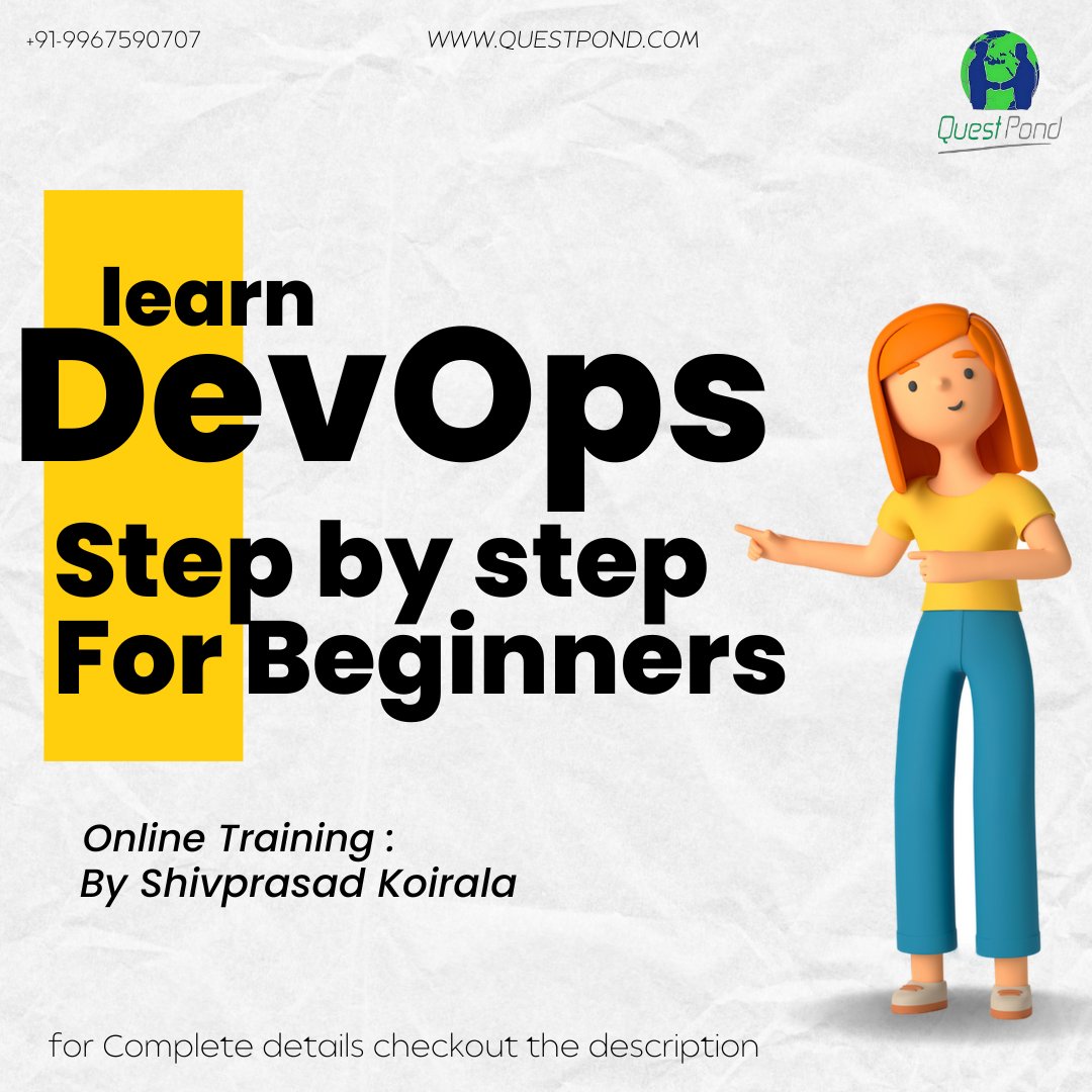 questpond's tweet photo. ☑️Learn DevOps Step by Step online Training.
🔗 https://t.co/n5OWNPqP08
👉 For more details: https://t.co/arN9wvjeGp
.
.
.
.
.
#DevOps #devopstraining #zoomtraining #onlinewebinar #stepbysteptraining #learnfromscratch #QuestPond #Azure #onlineworkshop #coder #programming #coding https://t.co/9Awj6JSnCR