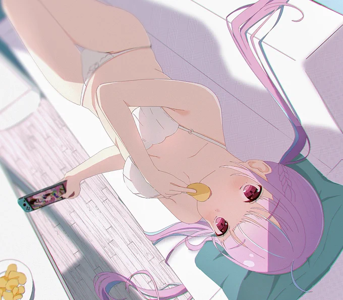 #あくあーと #湊あくあちょっ、なんて格好で…………/// 