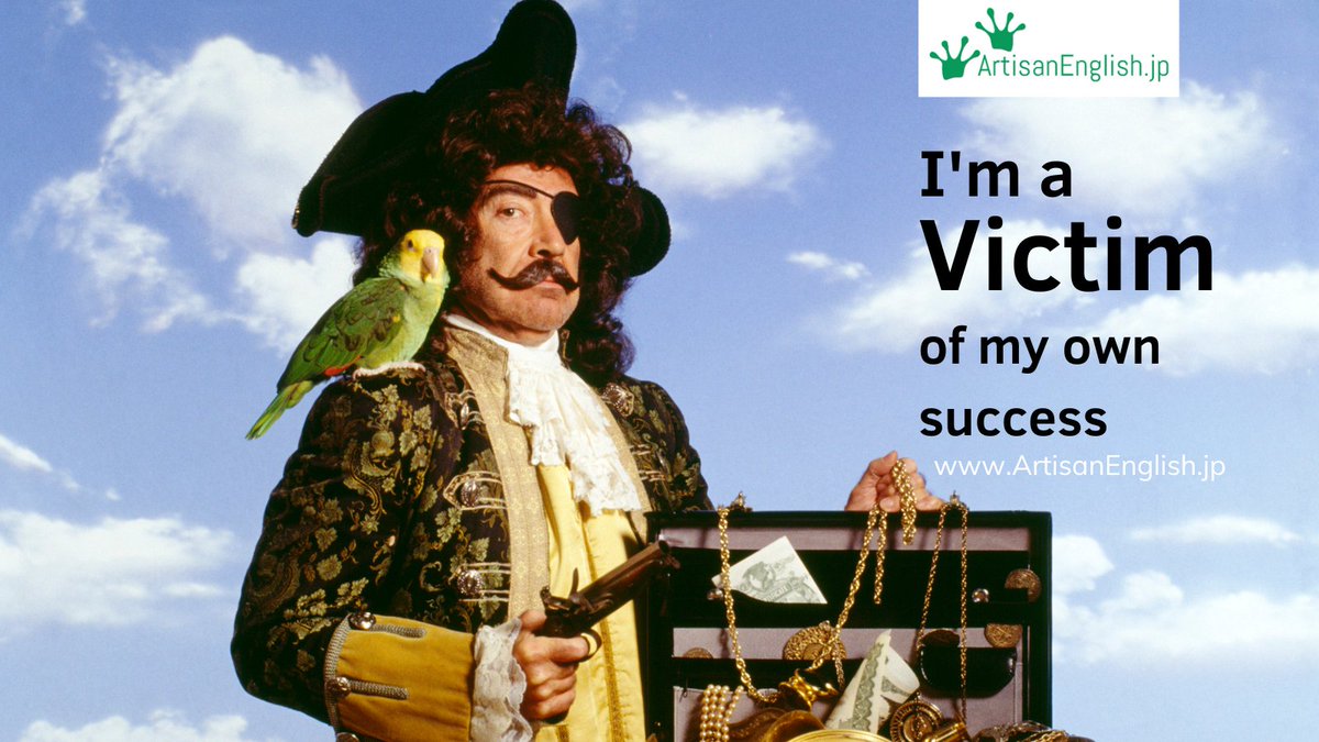 ArtisanEnglish's tweet photo. Expression: A victim of your own success
https://t.co/Sul1MOvgl4
We all need money to get by in this world, and most of us will never have so much that we will become victims of our own success. To be a #VictimOfYourOwnSuccess means... #esl #efl #ell https://t.co/cpKrchpsmB