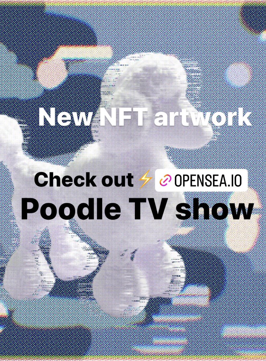 Lanapical's tweet photo. 【プードルのテレビ】がNFTになりました🐩🤍⚡︎
ビリビリなアナログテレビに映るプードルをご覧ください
https://t.co/gIpFDlhswp https://t.co/jnrnHtkaZn