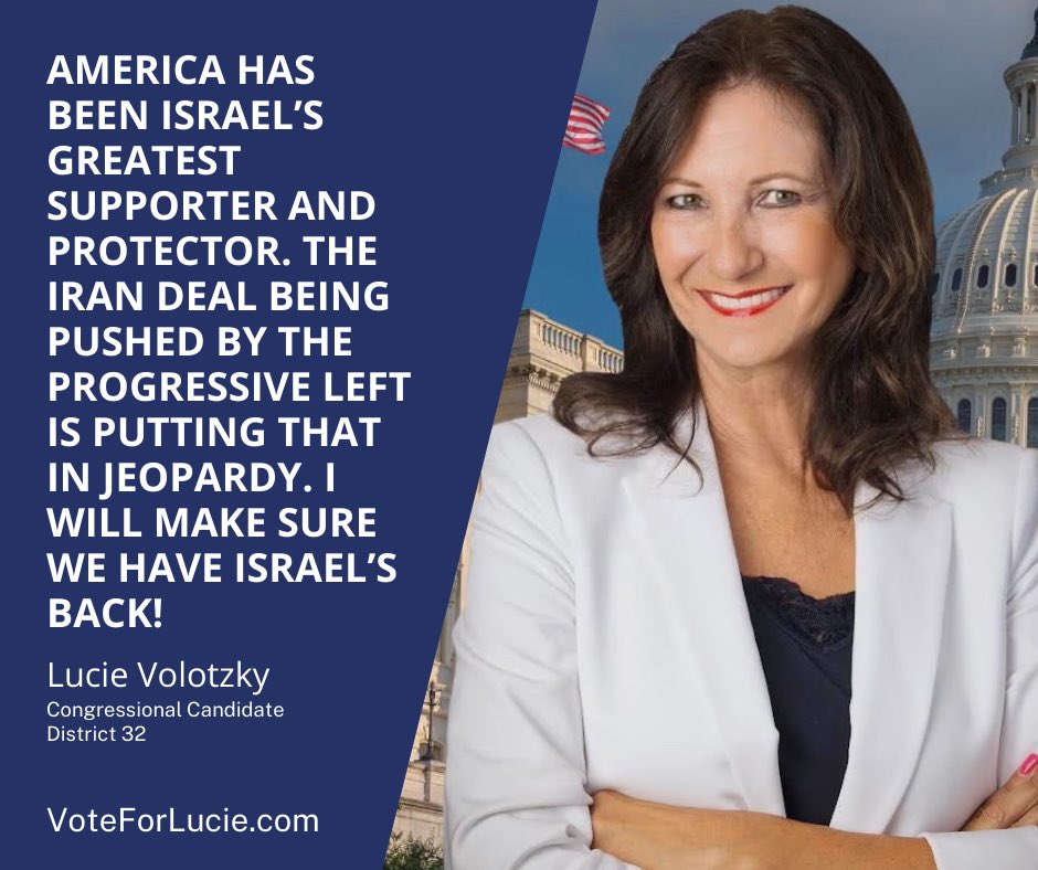 LVolotzky's tweet photo. 🇺🇸🇮🇱 #voteforlucie https://t.co/ooycFBtyFI