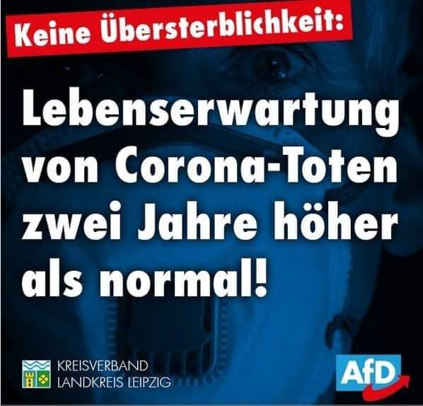 Tote leben länger!
Da ist die AfD etwas ganz Heißem auf der Spur.