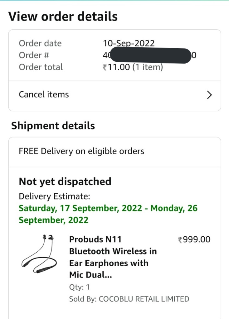 Coolkiranj's tweet photo. आज पासून 3 दिवस @amazonIN वर Lava Probuds N11 ची मस्त डील सुरू आहे. जर तुमचं नशीब चांगलं असेल तर 999 रुपयांचे Buds 11 रुपयांना मिळतात. मला तर ही डील आज मिळाली तुम्ही उद्या बरोबर सकाळी 11 वाजता नक्की ट्राय करा. 🙏🏻👍🏻 #TechTweeter https://t.co/3rw5Wqt78M