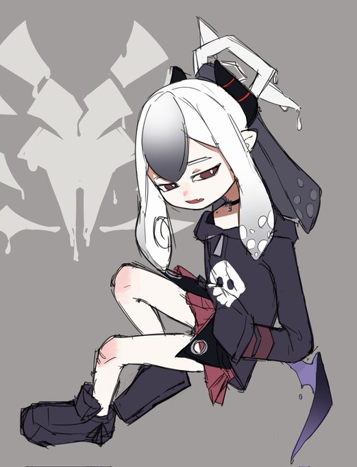 らくがき 12
スプラトゥーン風のカヨコ🦑
#ブルアカイラスト部 
#イラスト 