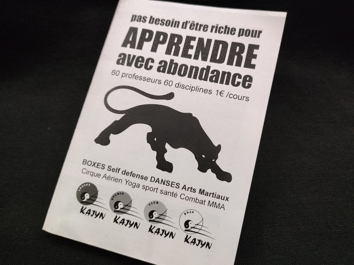 KajynParis's tweet photo. 3 cours d'essai 100% gratuits 😎 semaine portes ouvertes pour #apprendre avec #abondance #boxes #selfdefense #danses #artsmartiaux #cirque #aerien #pole #sportsante #sportdecombat #mma #yoga #prepaphysique #fitness #musculation #tir #vr #tribu #resilience #Kajyn https://t.co/VSo4kR5TDU