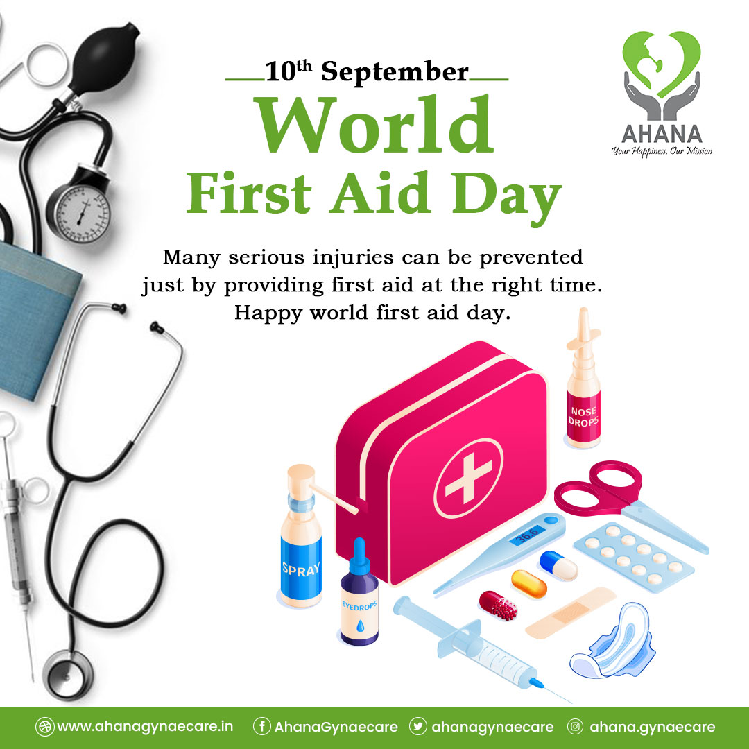 AhanaGynaecare's tweet photo. On this special day designed to spread awareness and importance of the First Aid let’s take a pledge to thrive on its motto.
✅Call 0674 6811111 to book an Appointment.
#ahanagynaecare #cohen #worldfirstaidday #worldfirstaidday2022 #firstaidday #firstaidday2022 #gynaecologit https://t.co/4QutDTmu3K