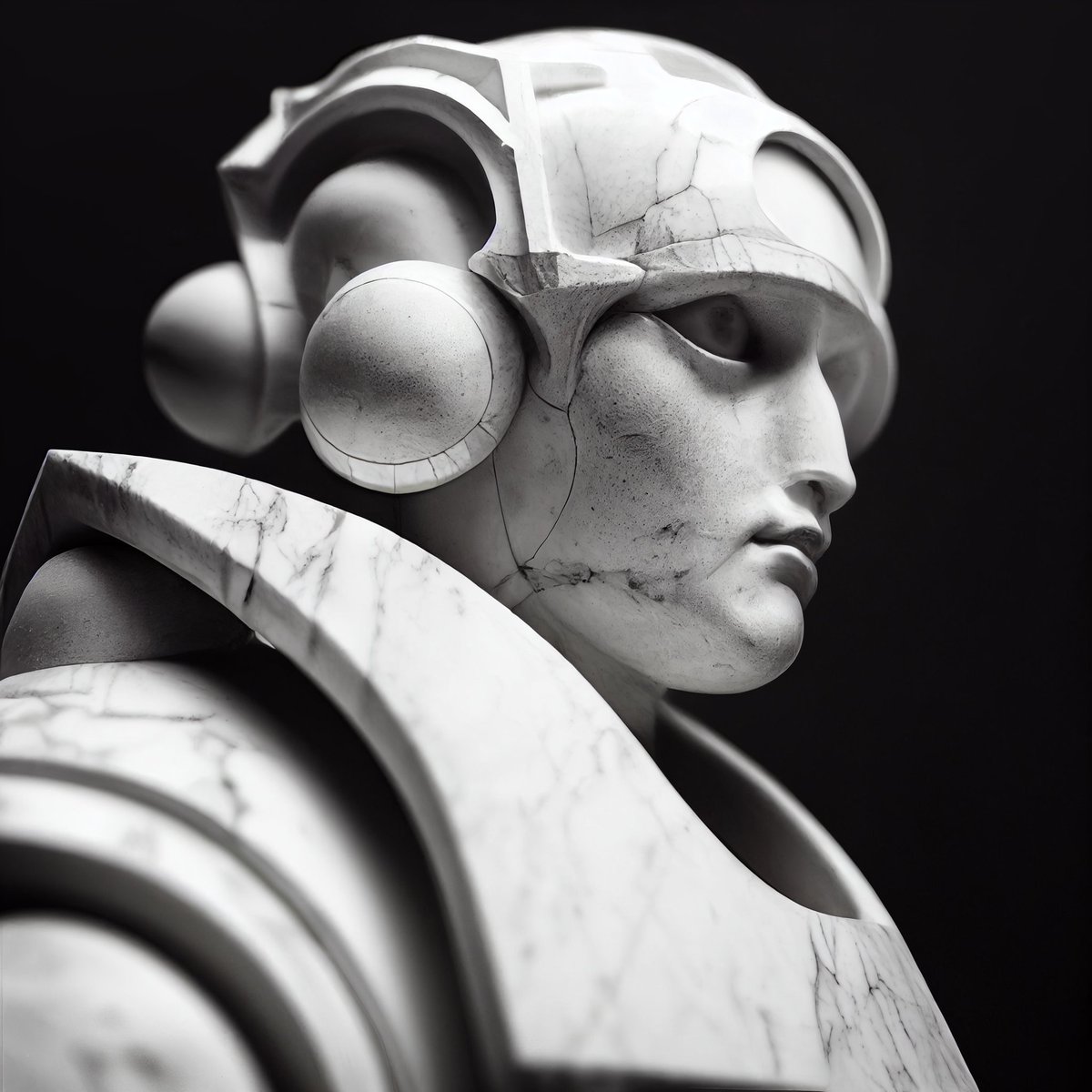 SopmacArt's tweet photo. Marble Side Profile #midjourney https://t.co/1PPghSMtvG
