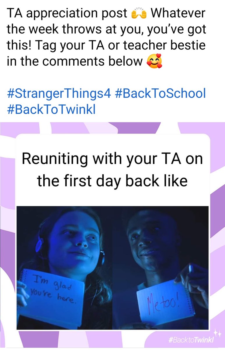 NickyR43's tweet image. Made it through the first full week back. It helps that I work with a great team who all support each other. Feeling appreciated after being tagged in this by the teacher I work with. #3yearstogether #dreamteam #edutwitter