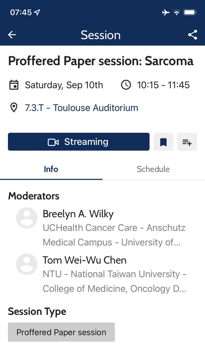 saxotomy's tweet photo. Good morning, Paris! #ESMO22 Day2. Of the #sarcoma sessions, We have #oligometastatic dz tx at 9am and #profferedpapers at 10:15. See you! @myESMO @breelynwilkyMD Armelle Dufresne  @alegronchi https://t.co/O5sgNCzwRY