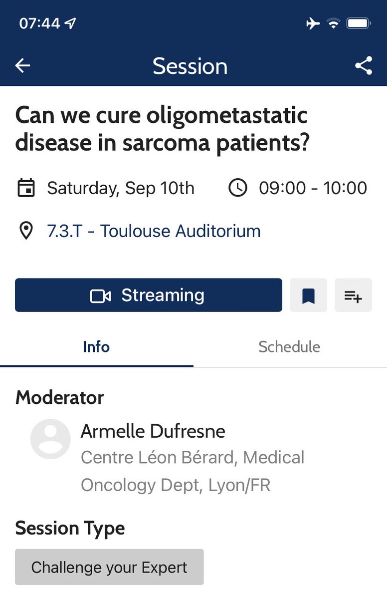 saxotomy's tweet photo. Good morning, Paris! #ESMO22 Day2. Of the #sarcoma sessions, We have #oligometastatic dz tx at 9am and #profferedpapers at 10:15. See you! @myESMO @breelynwilkyMD Armelle Dufresne  @alegronchi https://t.co/O5sgNCzwRY