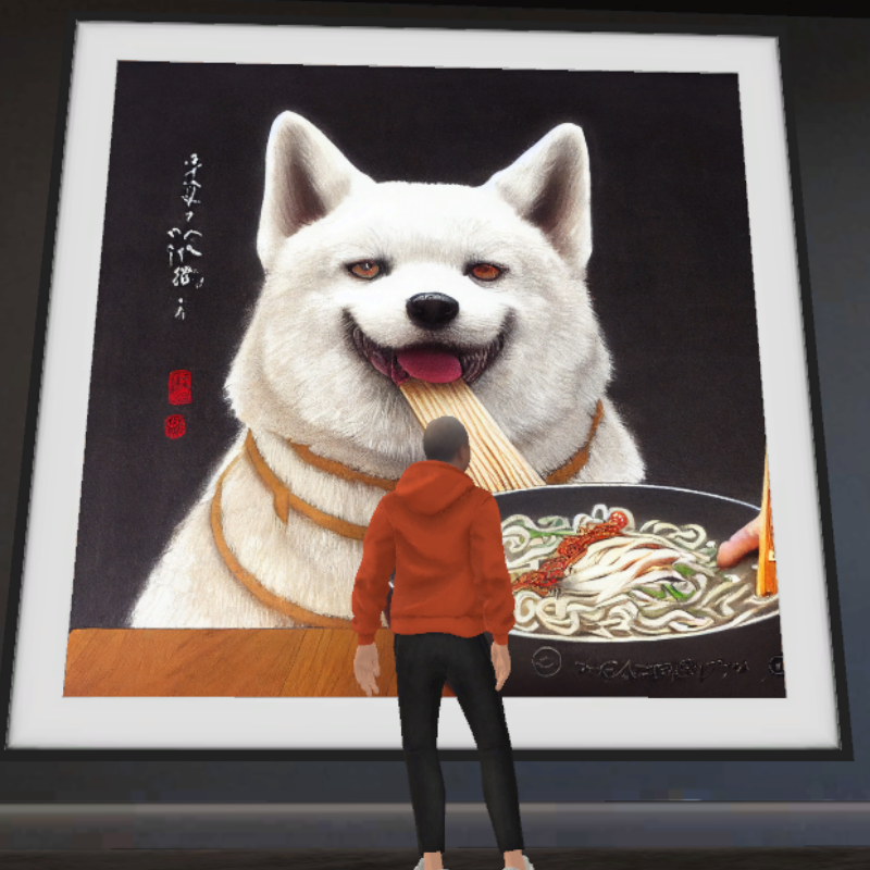 uniqueai88's tweet photo. 【ＡＩ北斎美術館】
メタバースに完成しました！
・芸術爆発からゆるふわ系、はたまた、商品デザインまで
・AI北斎先生の描いた70作品
・スマホ、ＰＣ、ＶＲゴーグル。全て対応
・入館簡単。入館無料。

今、話題のＡＩアートとメタバースに触れる機会。
お気軽にご来館ください。