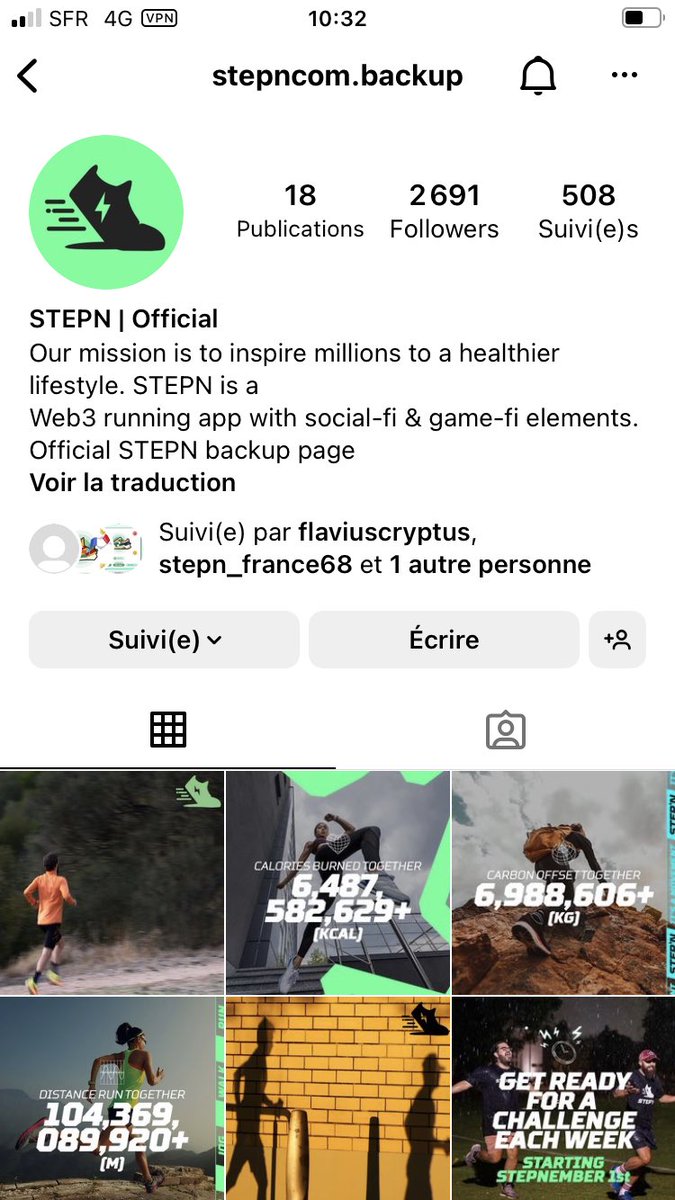 STEPN_TRIP's tweet photo. Anyone knows if this Instagram account is official ? @ClubSTEPNFrance @Stepnofficial thank you 🙏 https://t.co/azKsNEZPeq