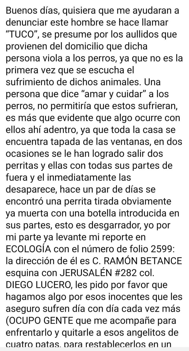 Bf1319's tweet photo. No quería publicar nada de esto porque es un tema difícil que me afecta mucho debido al amor que tengo por los perritos, pero el es Alberto Villalba Rivas “Tuco” quien ha sido acusado por zoófila pero lo van a dejar libre y la gente protesta, al menos que se conozca su cara‼️ https://t.co/CIIXOiEbqh